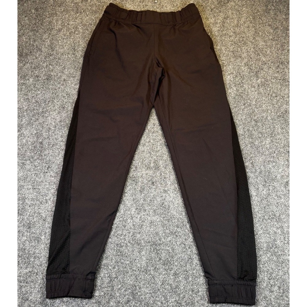 Athleta Quest Jogger‎ Black Pants Size 0 Athletic Athleisure Mesh Accents